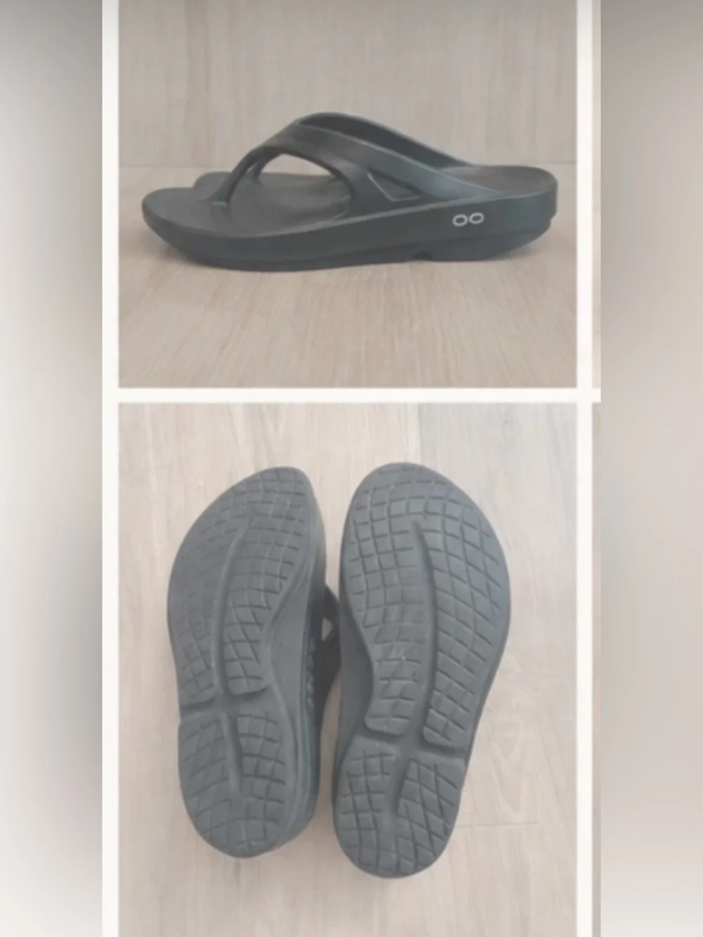 OOFOS Original Relaxation Sandal 7 Black comfy Y2K boho walking vacay travel